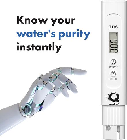 مقياس TDS معايرة ذاتية مدعومة بالذكاء الاصطناعي للحصول على نتائج دقيقة - مقياس إجمالي المواد الصلبة الذائبة - مقياس جودة المياه مثالي لمياه الشرب وقياس TDS وPPM in Kuwait