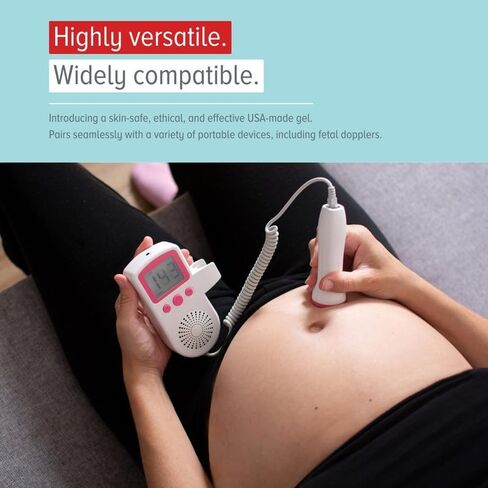 Conductive Ultrasound Gel for Imaging, Cavitation, TENS Units & Baby Dopplers, 12 x 8.45 fl oz - Hypoallergenic & Unscented - Made in USA - 12 Bottles, 8.45 fl oz / 250mL in Saudi Arabia