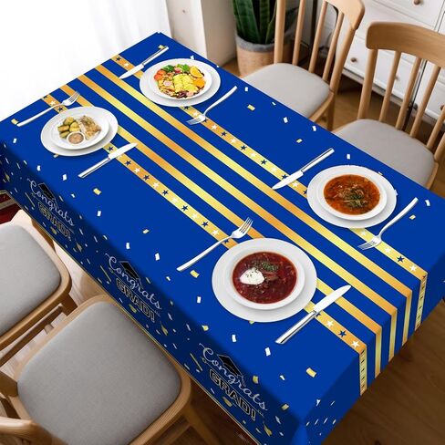 Childom 3 Pack Black and Gold Tablecloths for Events,54"x108" Plastic Table Cloths for Rectangle Tables,Disposable Party Table Covers for New Years Eve Decorations 2027,Holiday Birthday Wedding Dining in Kuwait