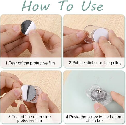 8 Pcs Self Adhesive Mini Caster Wheels Universal Appliance Rollers 360° Rotation Wheel Caster Wheels Appliance Rollers Appliance Sliders for Kitchen Appliances Storage Box Small Furniture (White) in Saudi Arabia