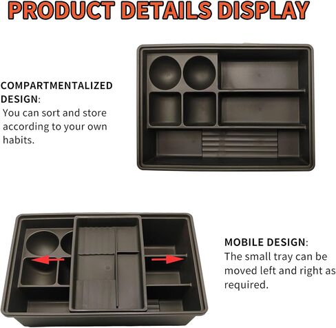 Desk Drawer Organizer Tray Junk Drawers Organization Plastic Desktop Storage with Sliding Top Trays Perfect for Home Office School,Black in Saudi Arabia