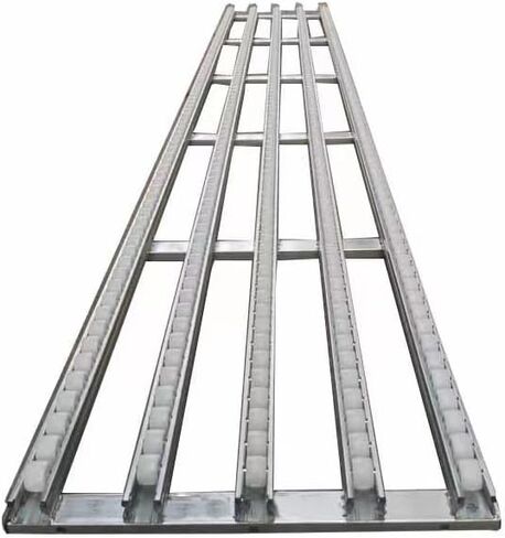 Portable Heavy-Duty Roller Conveyor Table, 15" W x 78" L, Foldable ABS Rollers, Stainless Steel Frame - Ideal for Warehouse Freight Handling in Saudi Arabia