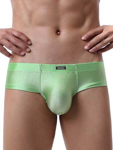 IKINGSKY Men's Seamless Front Pouch Briefs Sexy Cheeky Mens Underwear High Stretch Under Panties in Saudi Arabia