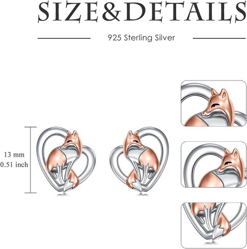 925 Sterling Silver Cardinal/Mushroom Studs Earrings, Birthday Jewelry Gifts for Women Girls in Saudi Arabia
