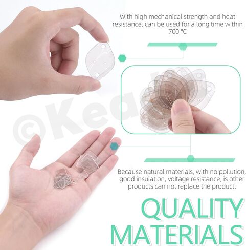Keadic 420Pcs 7 Style Mica Insulating Sheet Assortment Set, TO-220, TO-3P, TO-3P11, TO-3PL, to-3 Transistor Insulator Pads Thermal Insulation Repair Parts for Lighting Electronics in Saudi Arabia