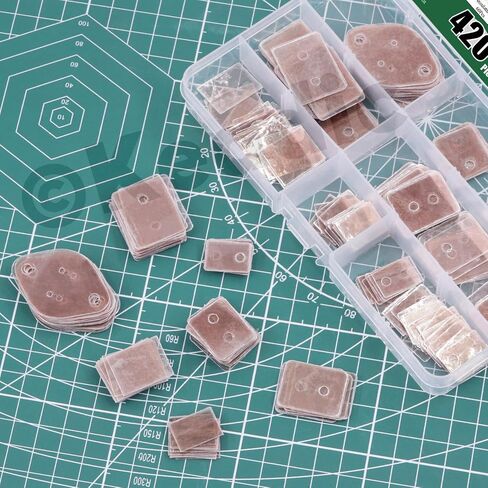 Keadic 420Pcs 7 Style Mica Insulating Sheet Assortment Set, TO-220, TO-3P, TO-3P11, TO-3PL, to-3 Transistor Insulator Pads Thermal Insulation Repair Parts for Lighting Electronics in Saudi Arabia