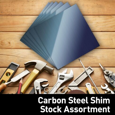 6PCS Carbon Steel Shim Stock Assortment, 6" Width X 6" Length, 0.003",0.004", 0.005", 0.006", 0.007", 0.008" Thick Carbon Steel 1008 Shim Stock Assortment in Saudi Arabia