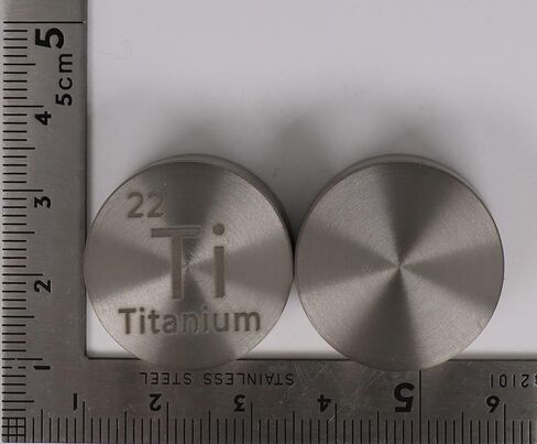 قرص معدني من التيتانيوم (Ti) مقاس 24.26 مم للتجميع أو التجارب - بسمك 10.4 مم in Kuwait