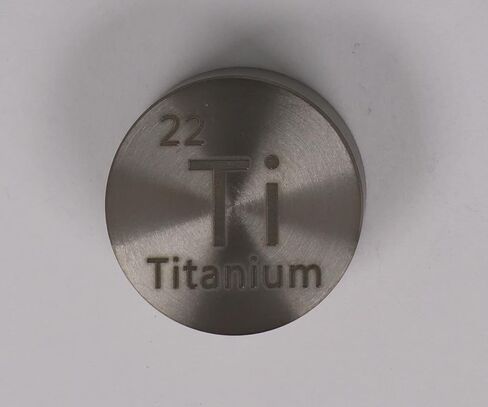 قرص معدني من التيتانيوم (Ti) مقاس 24.26 مم للتجميع أو التجارب - بسمك 10.4 مم in Kuwait
