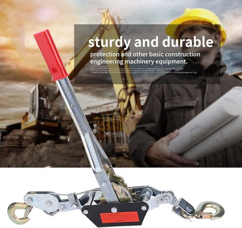 Winch,Hand Winch,2T Wire Rope Hand Power Puller Tighten Tool Mini Tightener with Double Hook Lifting Tool for Construction, Highway, Bridge in Kuwait