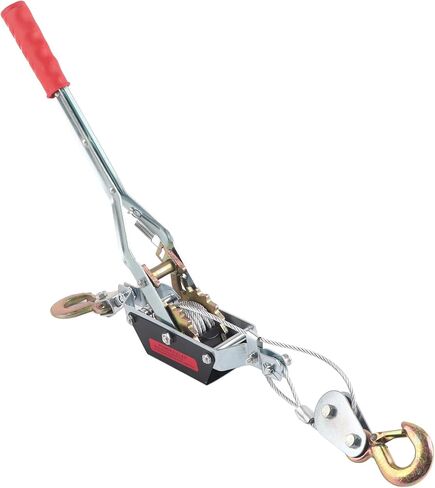 Winch,Hand Winch,2T Wire Rope Hand Power Puller Tighten Tool Mini Tightener with Double Hook Lifting Tool for Construction, Highway, Bridge in Kuwait
