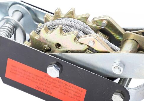 Winch,Hand Winch,2T Wire Rope Hand Power Puller Tighten Tool Mini Tightener with Double Hook Lifting Tool for Construction, Highway, Bridge in Kuwait