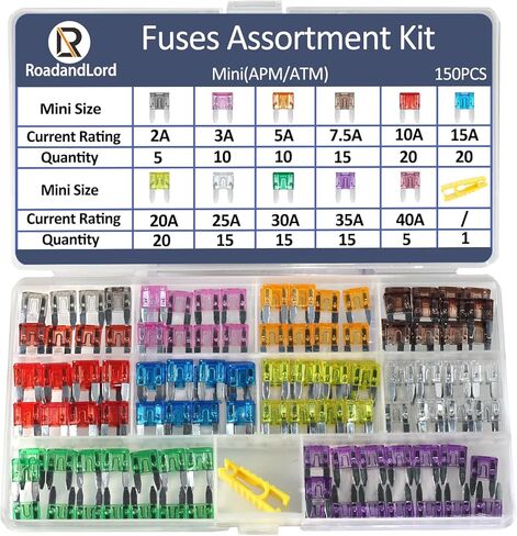 Auto Car Mini Blade Fuses Assortment Kit – 50Pcs Mini (2A/3A/5A/7.5A/10A/15A/20A/25A/30A/35A) for Car Boat Truck SUV Automotive Replacement Fuses in Saudi Arabia