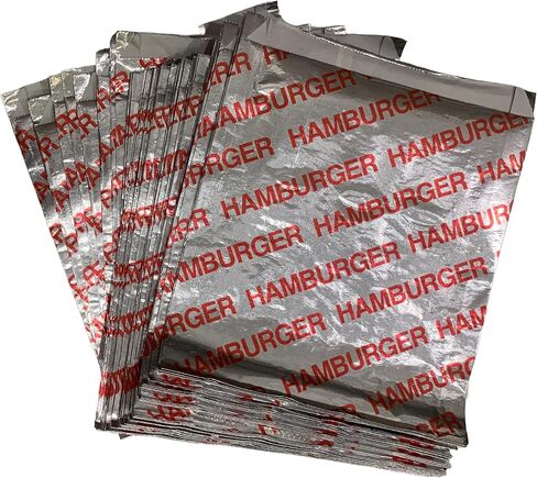 Hamburger Wrappers Grease Proof Insulated for Parties Cookouts BBQ's Carnivals (100) in Saudi Arabia