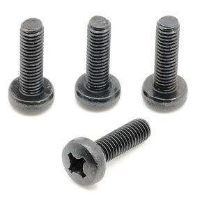 Rear License Plate Screws Compatible with Hyundai Genesis - Stainless Steel - Black Oxide (Pack of 4)