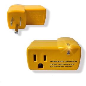 MAXKOSKO 2 PCS Freeze Thermostatically Controlled Outlet，Automatically Turn On Below 38 °F and Off Over 50 °F