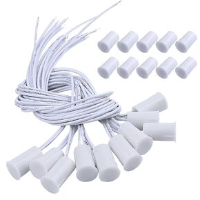 RC-33 NC Recessed Wired Security Window Door Contact Sensor Alarm Magnetic Reed Switch White 10 Pair