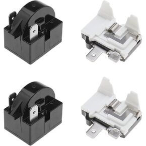 SING F LTD 2X 15 Ohm Refrigerator Start Relay 2 Pin PTC Freezer Compressor Resistor for Mini Fridges Compact Fridges Freezers Wine Fridges with 1/2HP 375W Thermal Overload Protector