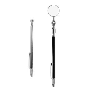 Telescopic Circular Mirror and Telescopic Magnet, 30mm Observation Mirror with Pen Buckle and Tail Needle, extendable for Additional Observation and Picking of Small Metal Items