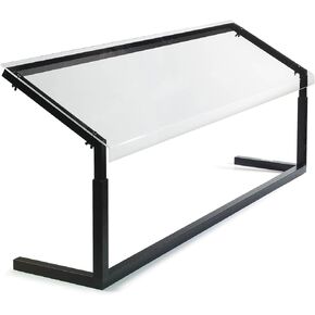 Carlisle FoodService Products Buffet Bar Adjustable Sneeze Guard for Catering, Buffets, Restaurants, Plastic, 73.25 Inches, Black