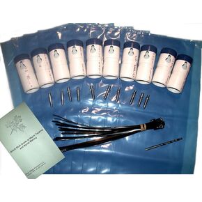 Maple Syrup Tapping Kit with EZ Sap Sack Holders and Sap Meister Taps (10 Pack). Includes 5/16" drill bit and Quick Start Guide to Maple Tapping Booklet.