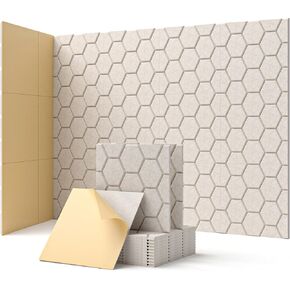 Acoustic Panels Sound Absorbing, Soundsbay Self Adhesive Soundproof Wall Panels 12 Pack High Density Sound Proof Foam Panels for Walls Decoration, Acoustic Treatment 12"×12"×0.4"