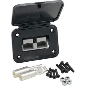120A Plug Mounting Panel with Cover for Anderson SB120 Connectors Flush Mount Recessed Plate (2 Pack)