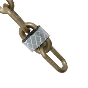 Mr. Chain Reflective Plastic Barrier Chain, Silver, 2-Inch Link Diameter, 100-Foot Length (52008-100)