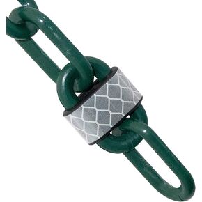 Mr. Chain Reflective Plastic Barrier Chain, Silver, 2-Inch Link Diameter, 100-Foot Length (52008-100) in Kuwait