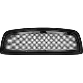 Mesh Front Hood Bumper Grille Grill Compatible for Dodge for Ram 1500/2500/3500 2009-2010, Durable, ABS, Gloss Black Front Bumper Upper Grill Grille