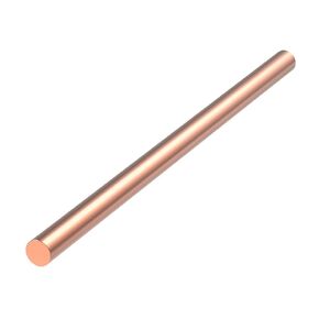1PCS Pure Copper Round Rod, 3/8"(10mm) Dia Rod Solid Copper Bar, 10"(250mm) Length Bare Copper Metal Rod, Copper Rod Lathe Bar Stock for Metal Crafts