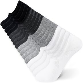 Mcool Mary 8 Pairs No Show Socks Mens Low Cut Comfy Cotton Invisible Non-Slip Athletic Boat Socks