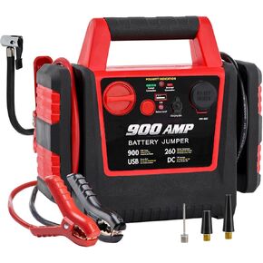 Car Battery Jump Starter with Air Compressor 1000Amp Portable Car Jump Starter(Satisfy 5L Gas/Diesel),12V Car Battery Charger with 260PSI Tire Inflator, Jumper Cable with USB/DC Port