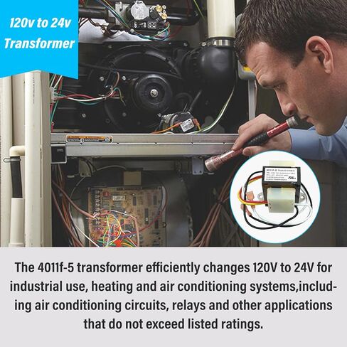 46-24124-06 محول HVAC 40 VA 120/24V بديل لفرن Rheem 46-24124-06 Basler Electric BE161640GDD 29M7101 محول، 120V إلى 24V AC HVAC قناة محول الفرن 2 فتحة التركيب in Saudi Arabia