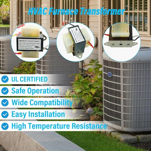 46-24124-06 محول HVAC 40 VA 120/24V بديل لفرن Rheem 46-24124-06 Basler Electric BE161640GDD 29M7101 محول، 120V إلى 24V AC HVAC قناة محول الفرن 2 فتحة التركيب in Saudi Arabia