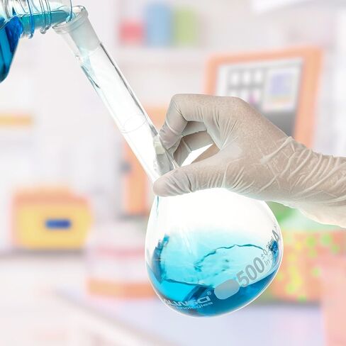 ALWSCI 1000 ML Volumetric Measuring Flask Set NS19/26 Glass Stopper, Graduated, ASTM Class A Borosilicate Glass 3.3 for Laboratory, 2PCS in Kuwait