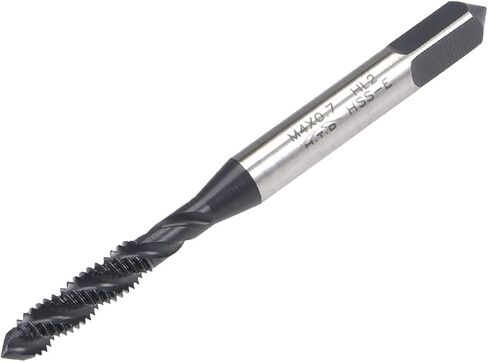 TOP-VIGOR 2pcs M4 x 0.7 mm Spiral Flute Tap with H2 Tolerance, High Speed Steel Nitriding Coated Right Hand Thread Tap for Making New Thread and Repairing Damaged Threads in Saudi Arabia