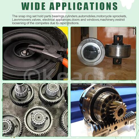 Keadic 312Pcs [M4-M28] C-Clip External Retaining Rings Snap Rings Assortment Kit & [1.5mm-10mm] E-Clip Circlip Ring Assortment Set & Pcs Snap Ring Plier with Tweezers (Alloy Steel) in Kuwait