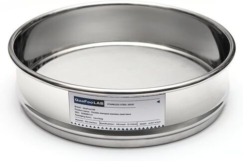 Lab Sieves 400 Mesh, Economy Test Sieve #400 Mesh, 8'' Diameter, 304 Stainless Steel Wire Cloth φ20×4.5cm in Kuwait