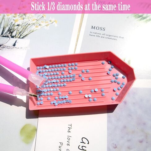 QYING 39PCS Blue 5D Diamond Art Painting Tools and Accessories Kits,with 12 Plastic Diamond Art Painting Trays,22pcs Glue Clay,5 Diamond Art Painting pens,Diamond Art Painting DIY Accessories in Kuwait