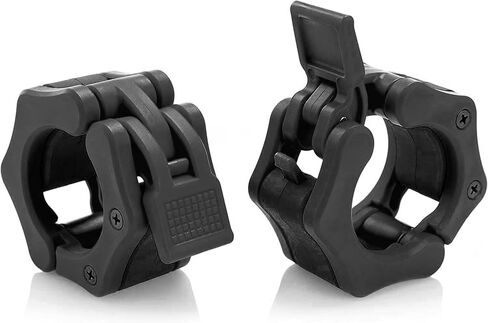 2" Olympic Barbell Clamps - Solid ABS Locking Barbell Collars with Quick Release - for Professional Training Strong Lifts and Olympic Training- Set of 2 (Black) in Saudi Arabia