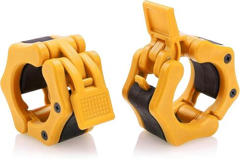 2" Olympic Barbell Clamps - Solid ABS Locking Barbell Collars with Quick Release - for Professional Training Strong Lifts and Olympic Training- Set of 2 (Black) in Saudi Arabia