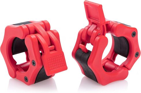 2" Olympic Barbell Clamps - Solid ABS Locking Barbell Collars with Quick Release - for Professional Training Strong Lifts and Olympic Training- Set of 2 (Black) in Saudi Arabia
