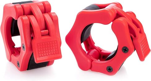 2" Olympic Barbell Clamps - Solid ABS Locking Barbell Collars with Quick Release - for Professional Training Strong Lifts and Olympic Training- Set of 2 (Black) in Saudi Arabia