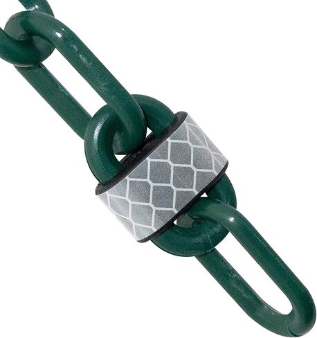 Mr. Chain Reflective Plastic Barrier Chain, Silver, 2-Inch Link Diameter, 100-Foot Length (52008-100) in Saudi Arabia