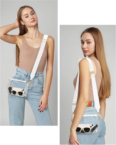 FANGSUN Clear Bag Stadium Approved, Clear Crossbody Purse for Concert, Festival in Kuwait