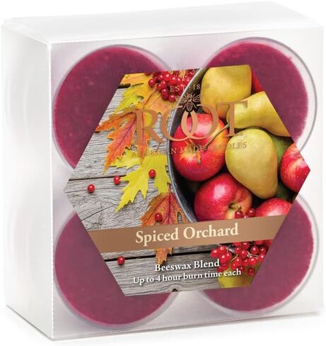 Scented Tealights Handcrafted Beeswax Blend 4-Hour Tealight Candles, 8-Count, Fall Leaves in Saudi Arabia