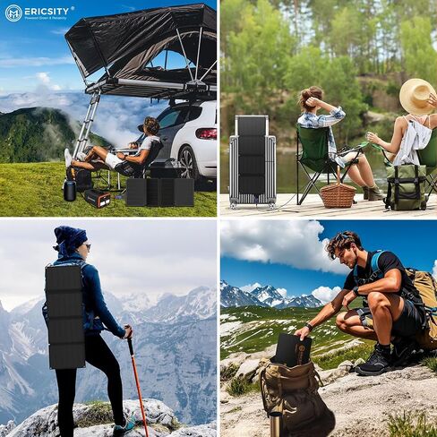 Solar Portable Charger 54W, Ericsity Solar Phone Charger USB Solar Panel Portable for Camping Foldable Solar Panel with USB-C Fast Charging Output and ETFE Surface Material in Saudi Arabia