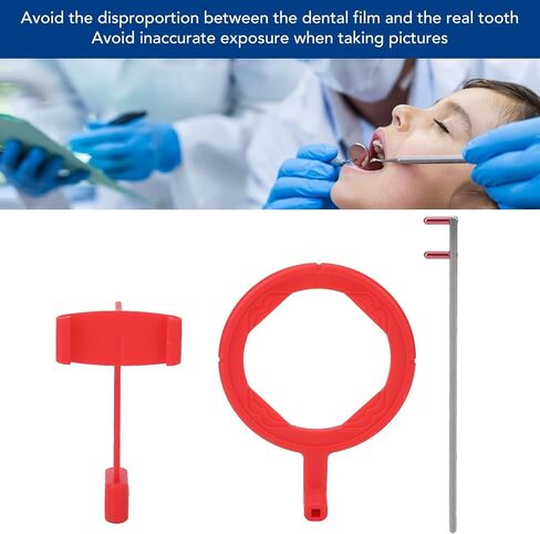 Dental X Ray Film Positioner Holder, Professional Intra Oral Positioning System Kit Red Type Holders Complete Kit, Molar Bite Block with Indicator Arm Aiming Ring in Kuwait