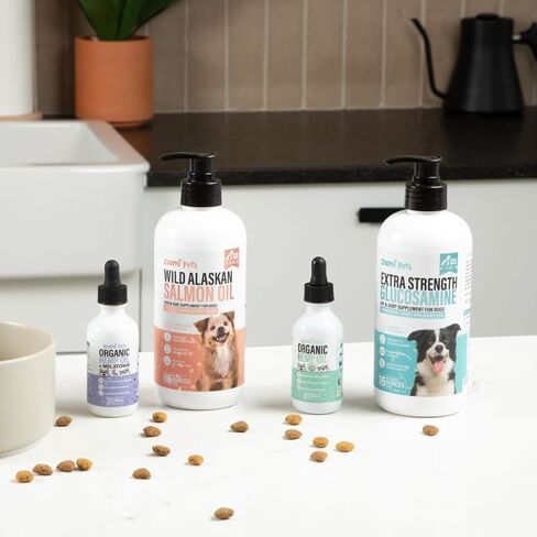 Calming Organic Hemp Oil for Dogs and Cats - Hemp Oil Drops with Omega Fatty Acids - Hip and Joint Support, Skin and Coat Health and Allergy Relief - Helps with Anxiety, Stress and Pain in Saudi Arabia
